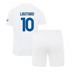 Maillot de foot Inter Milan Lautaro Martinez #10 Extérieur enfant 2023-24 Manches Courte (+ pantalon court)
